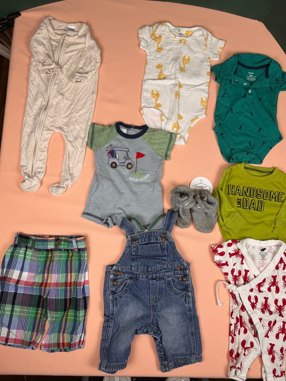 Baby Boy 0-3M Fall Clothing Lot - 9 Pieces #665